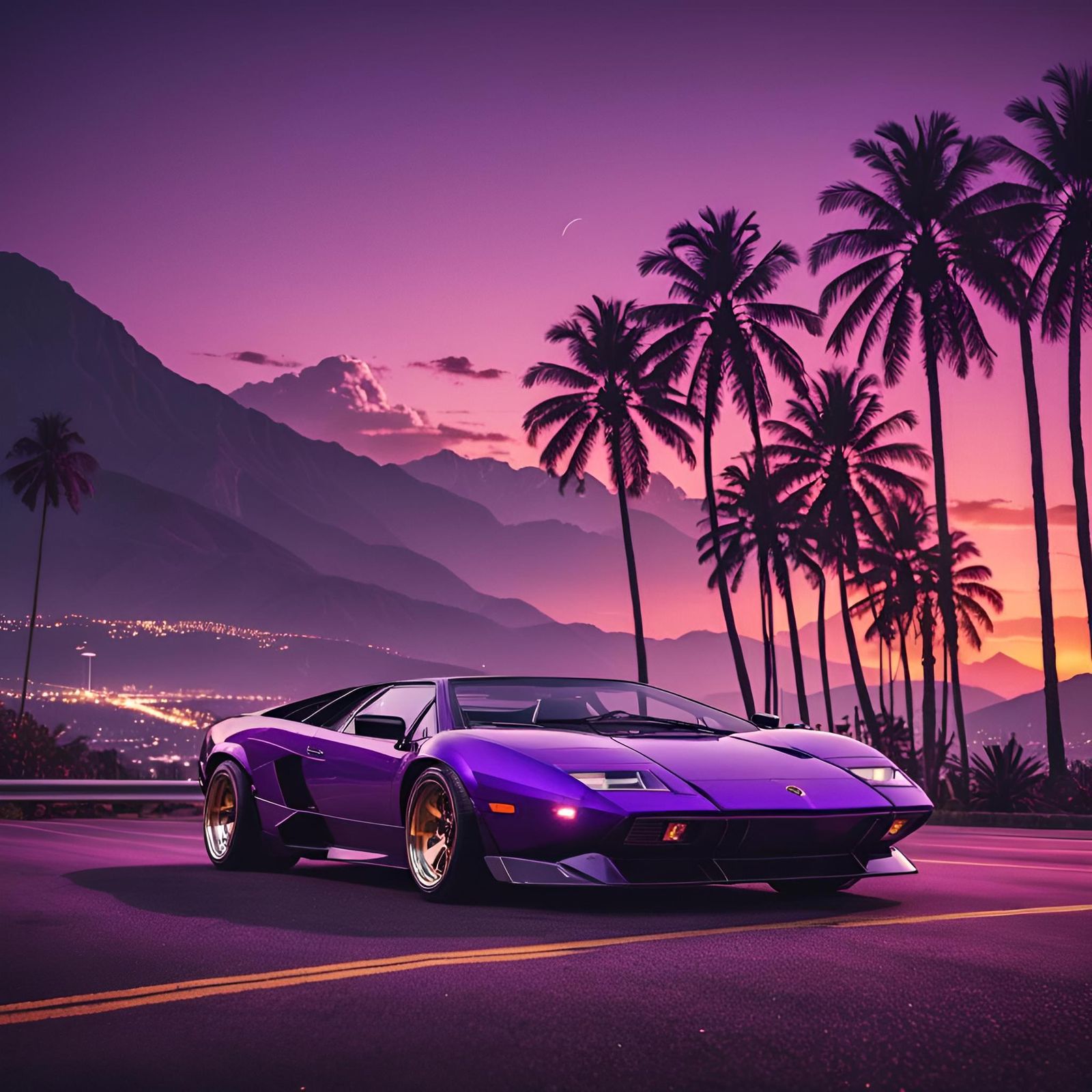 Purple Lamborghini