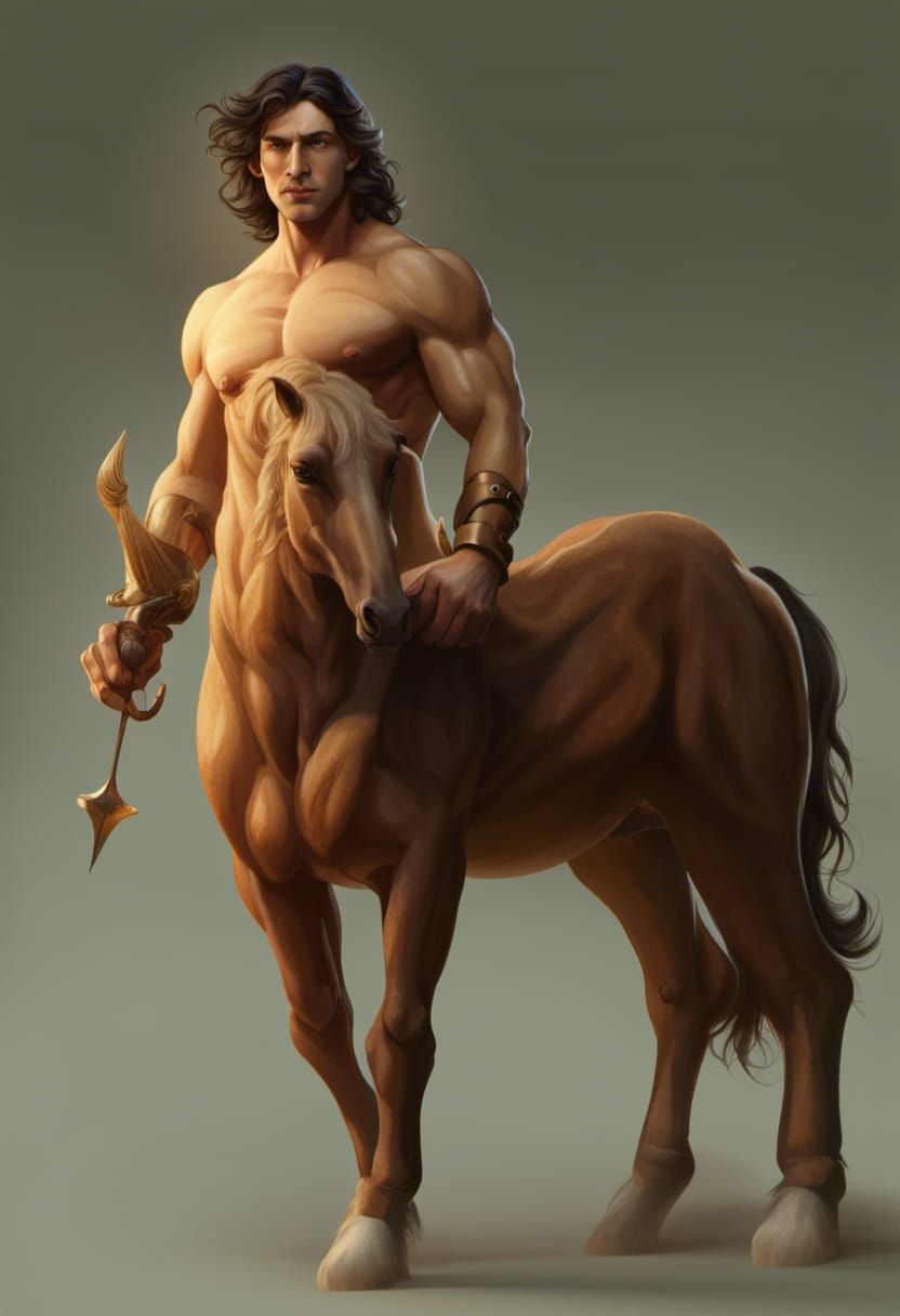 Heroic Male Centaur Warrior Concept Art