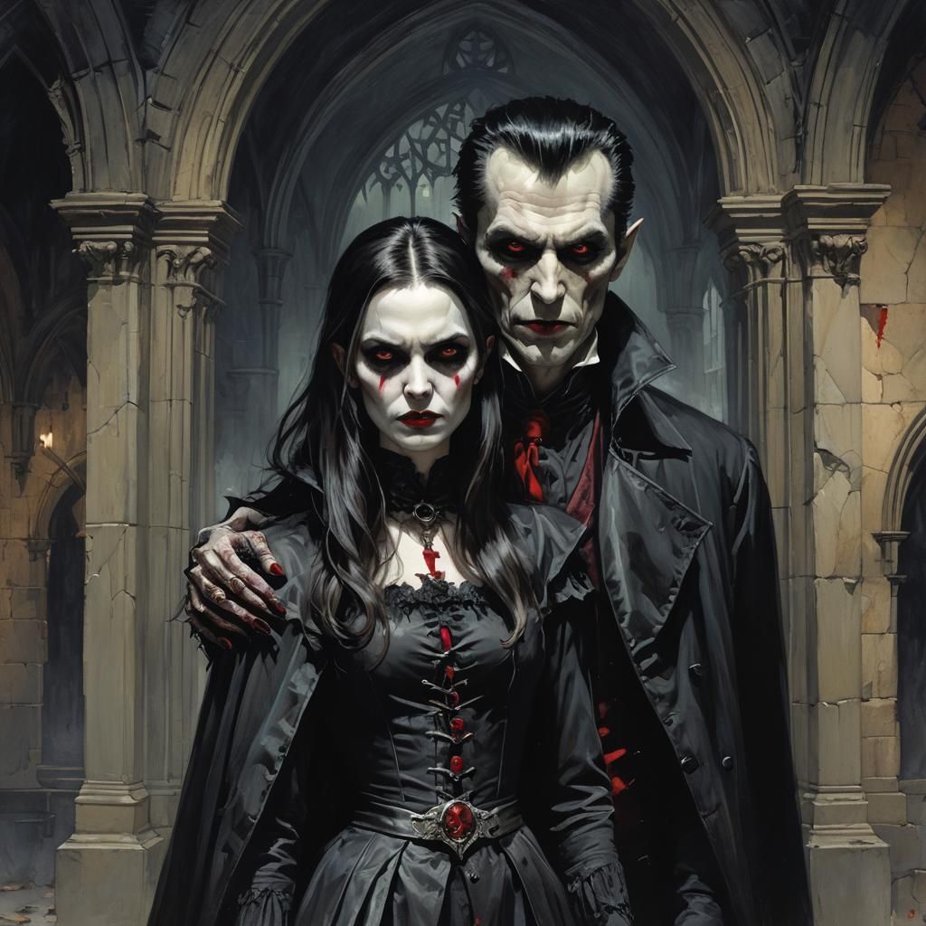 Sinister Gothic Vampire Portrait