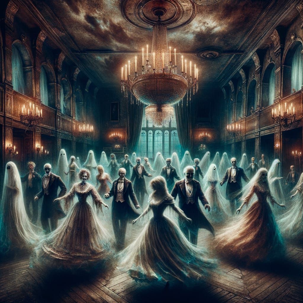 Ghostly New Year's Ball in Haunted Mansion
