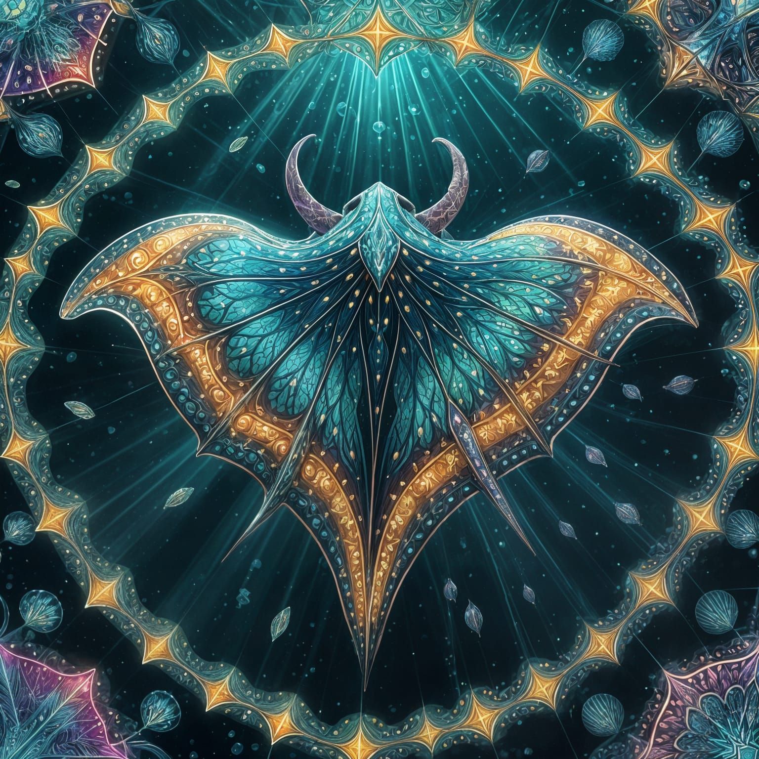 Bioluminescent Stingray Creates Kaleidoscope Patterns