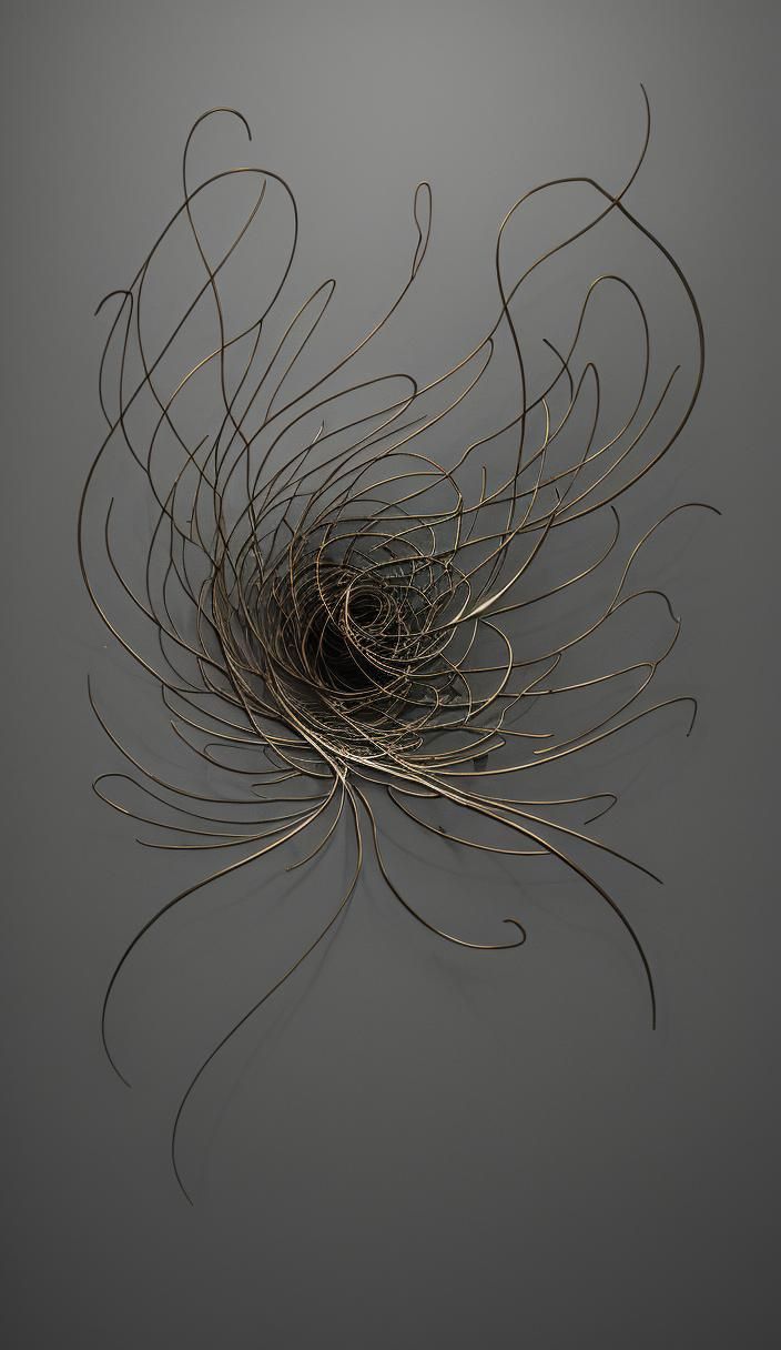 Ethereal Floral Abstract Art in Bronze