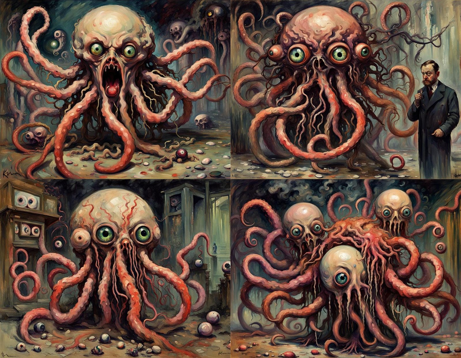 Grotesque Mutant Creature Inspired by Avant-Garde Art