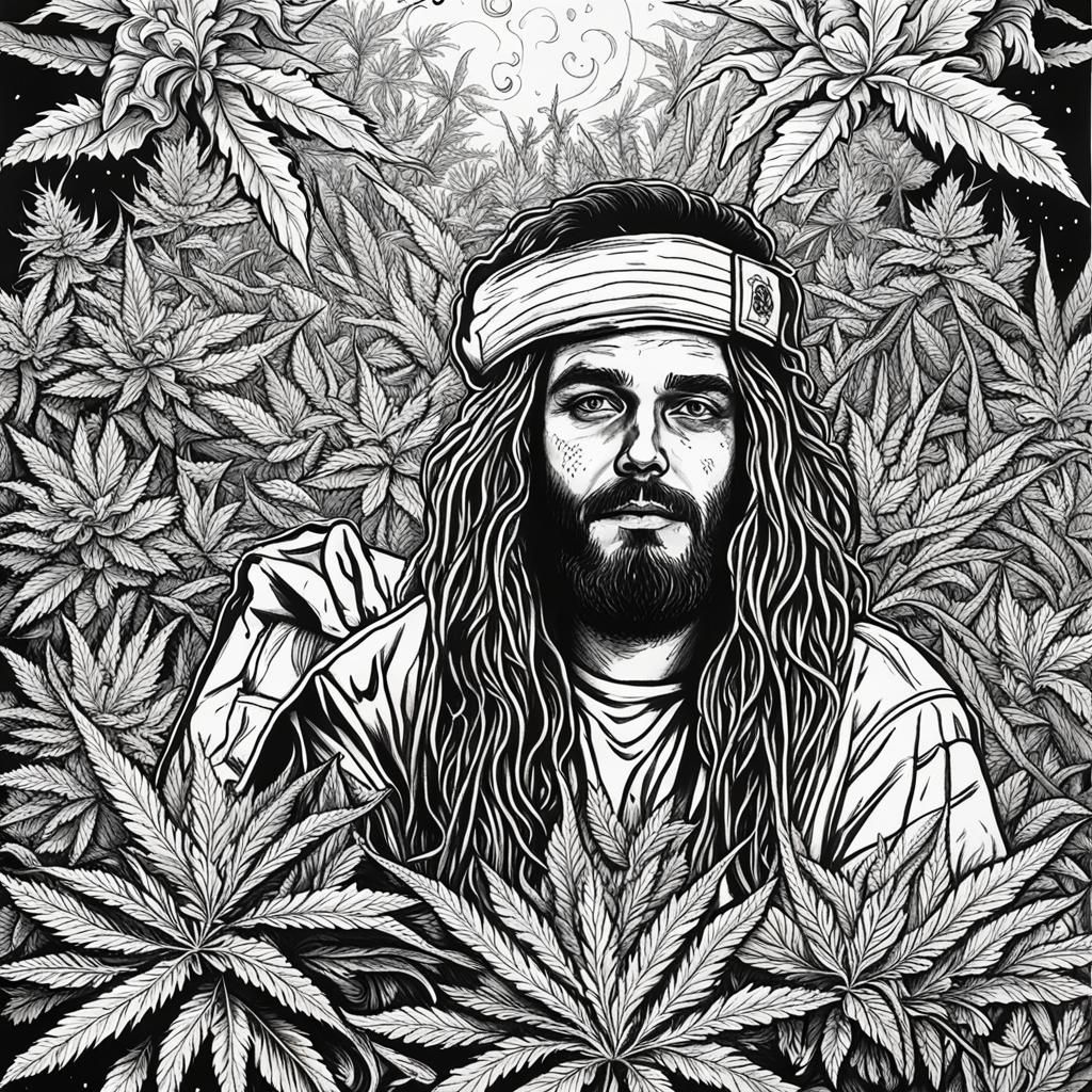 Suicideboys Music Festival Marijuana Poster: Charcoal Drawin...