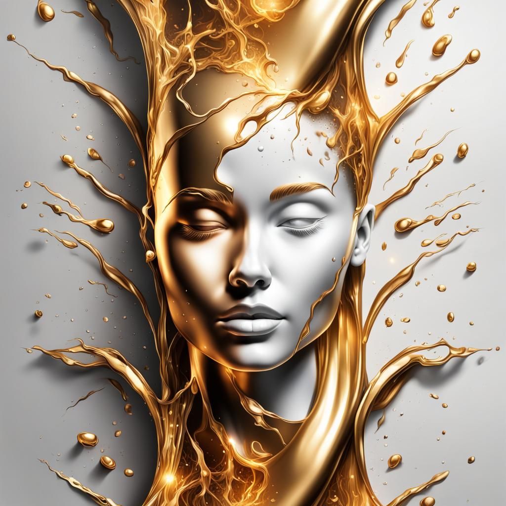 Medical Banner with Golden Trim in Splash Art Style