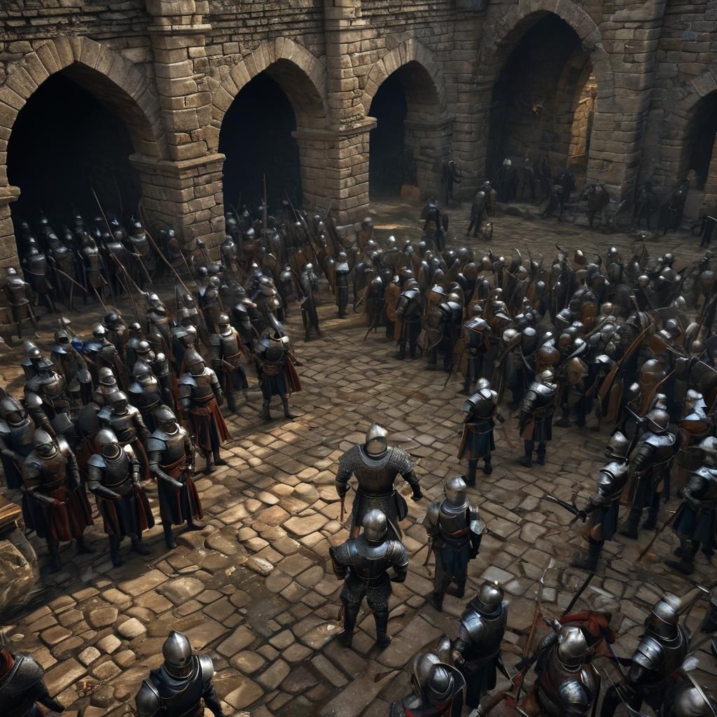 Knight's Last Stand in Hyper-Realistic Digital Art