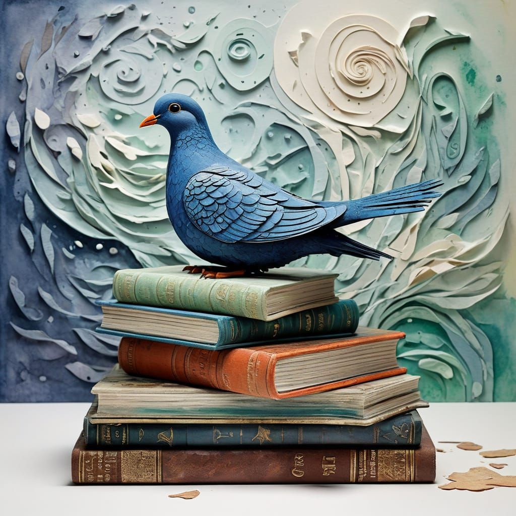 Whimsical Dove in a Watercolor Wonderland
