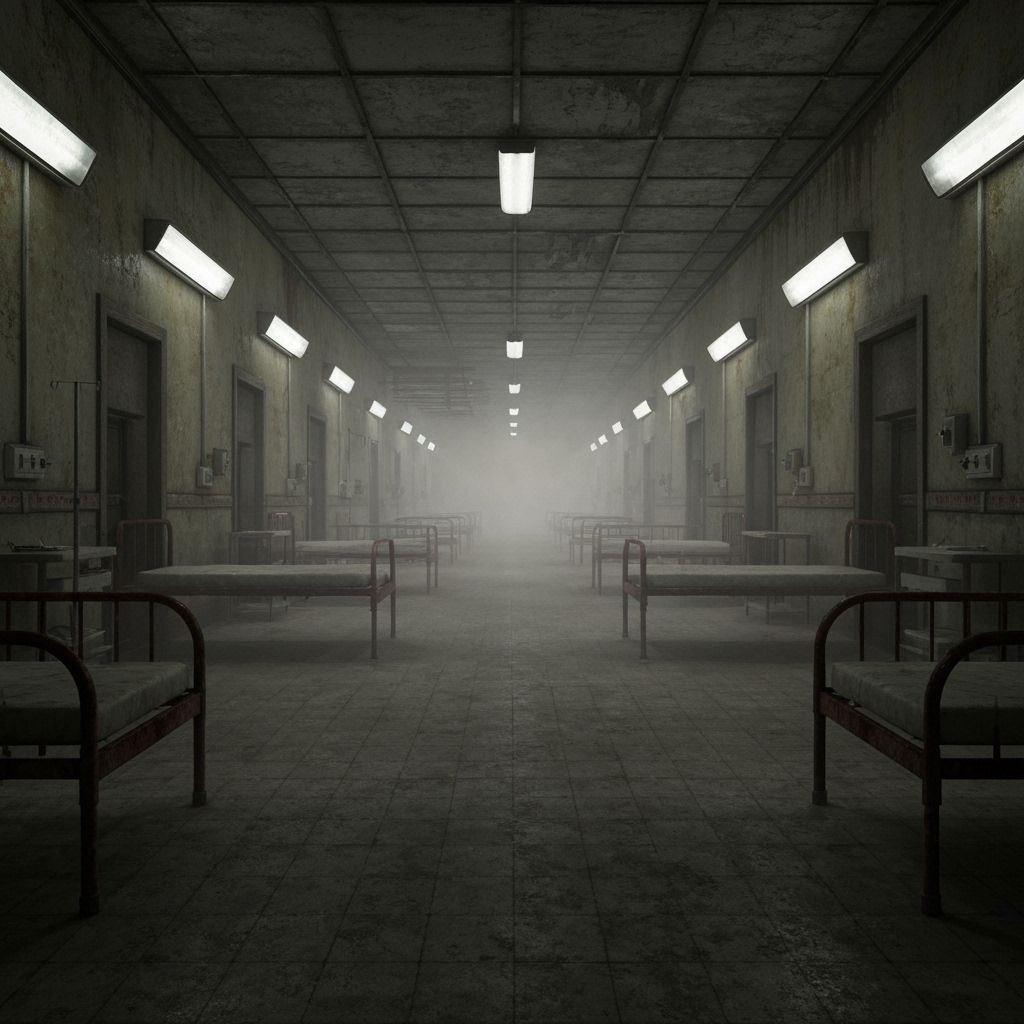 Sinister Endless Hospital Corridor in Ultra Graphics