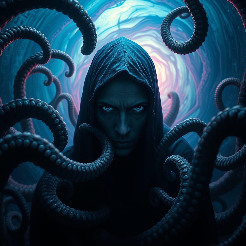 Mesmerizing Horror Scene in Cyberpunk Aesthetic