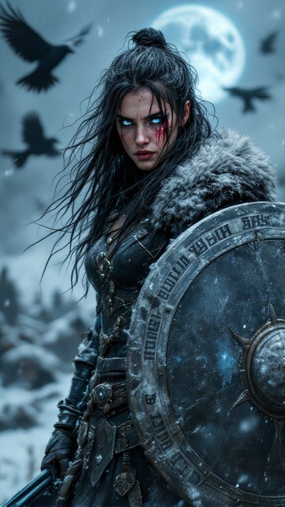 Viking Shield Maiden Defies Fate in Fierce, Hyperrealistic S...