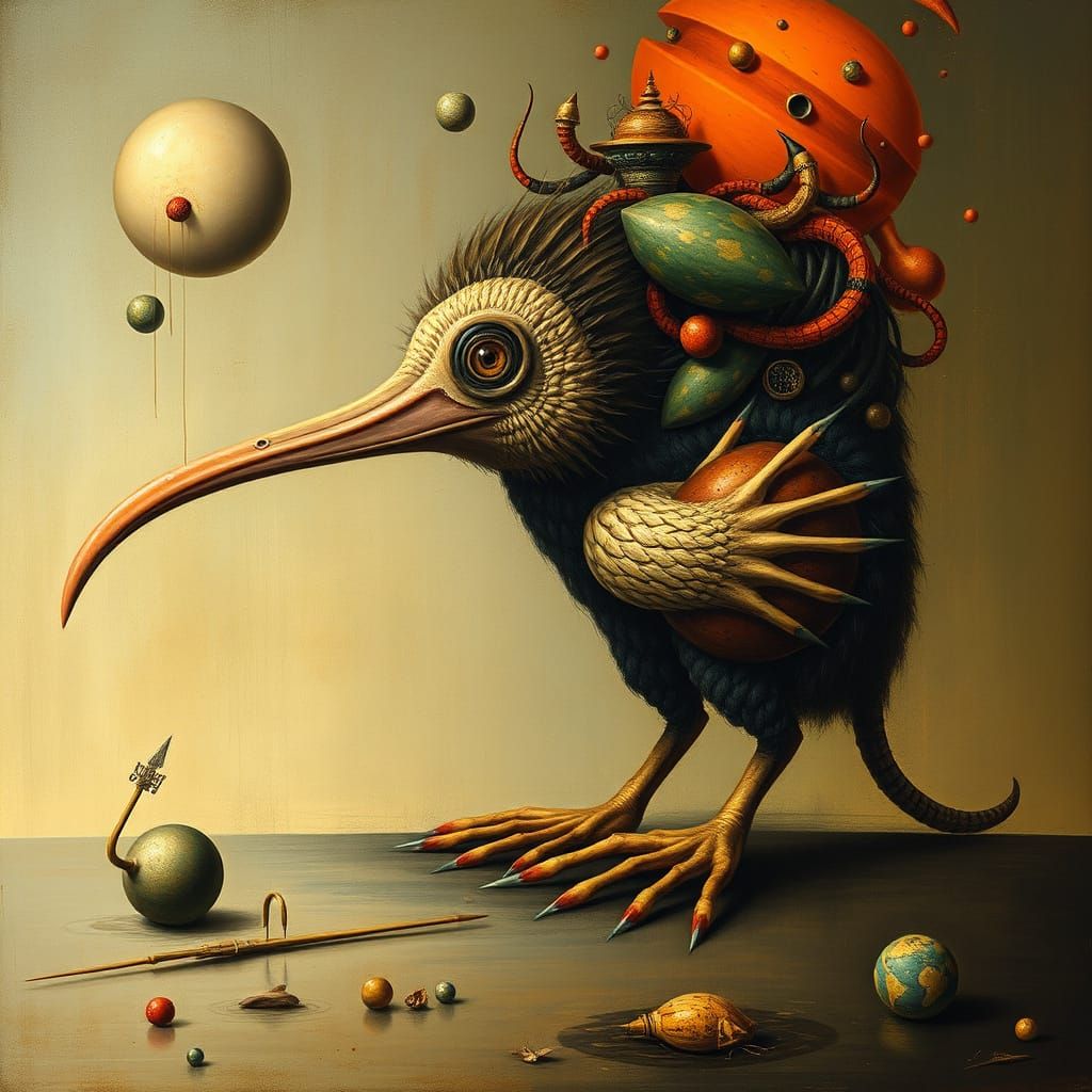a surreal and abstract vision of a platypus by Dali