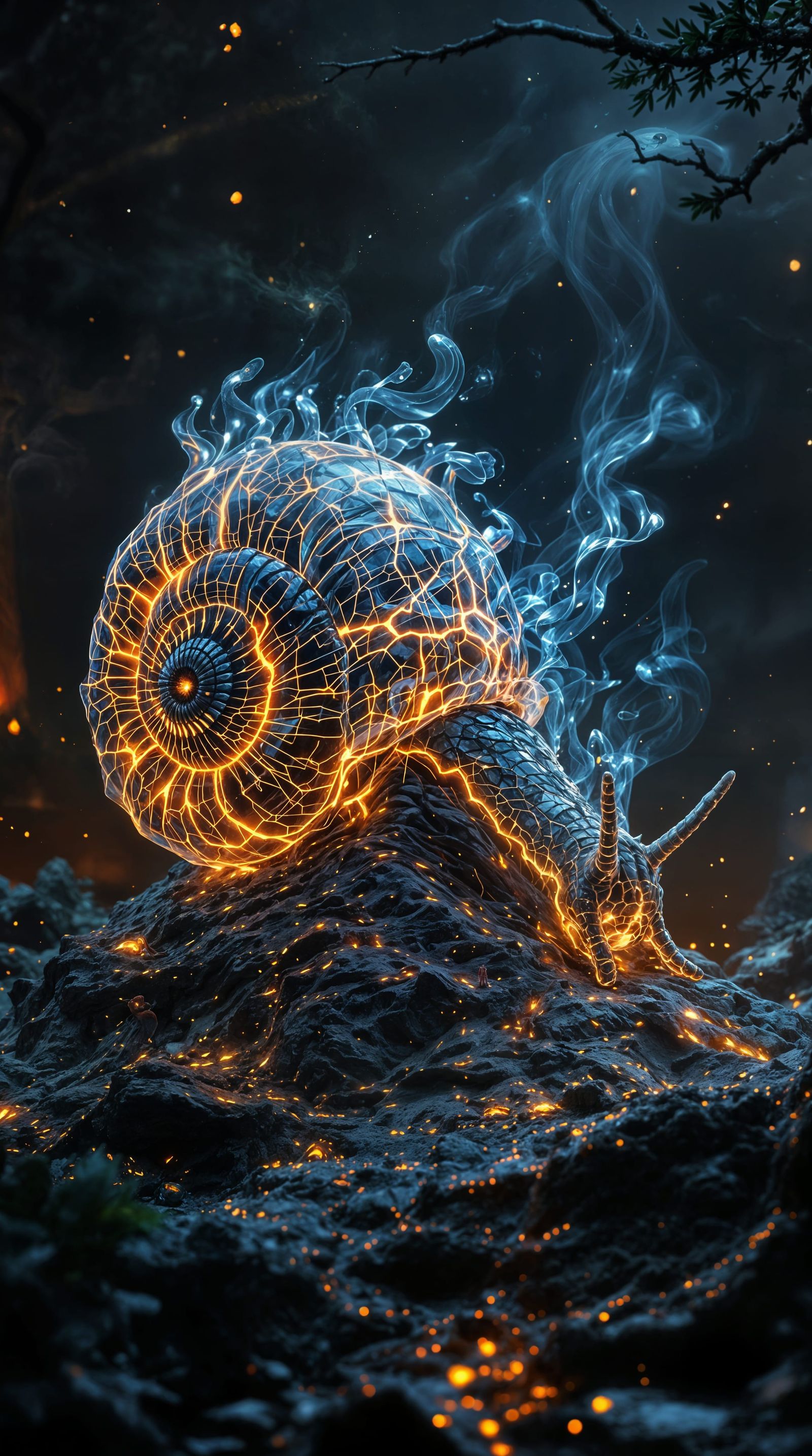 Hyper-Realistic Digital Art of Lava Titan Emerging from Volc...