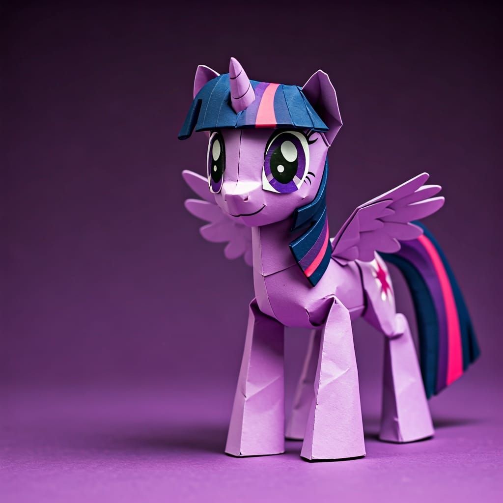 Twilight Sparkle Origami Papercraft in 8K