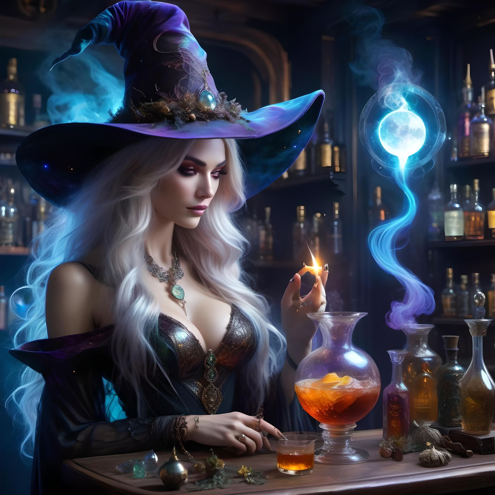 Cosmic Witch Mixologist Crafting Potions