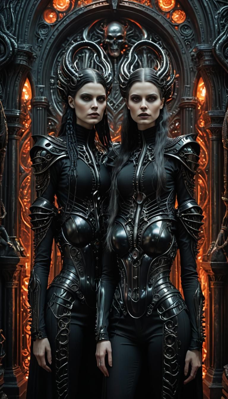 NC Double Torso with default Negative Prompts    2 gothic wo...