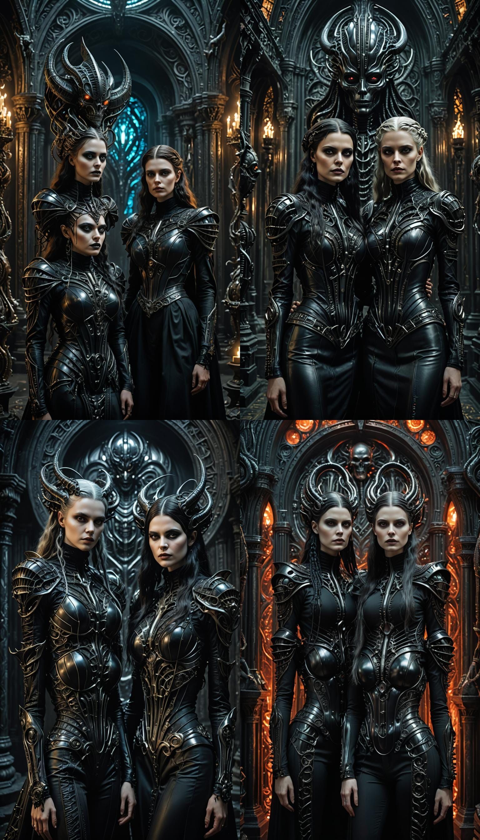 NC Double Torso with default Negative Prompts    2 gothic wo...