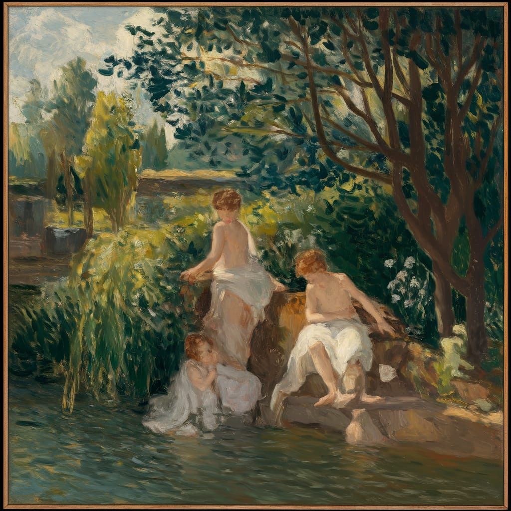 Les Nymphes dans un Jardin