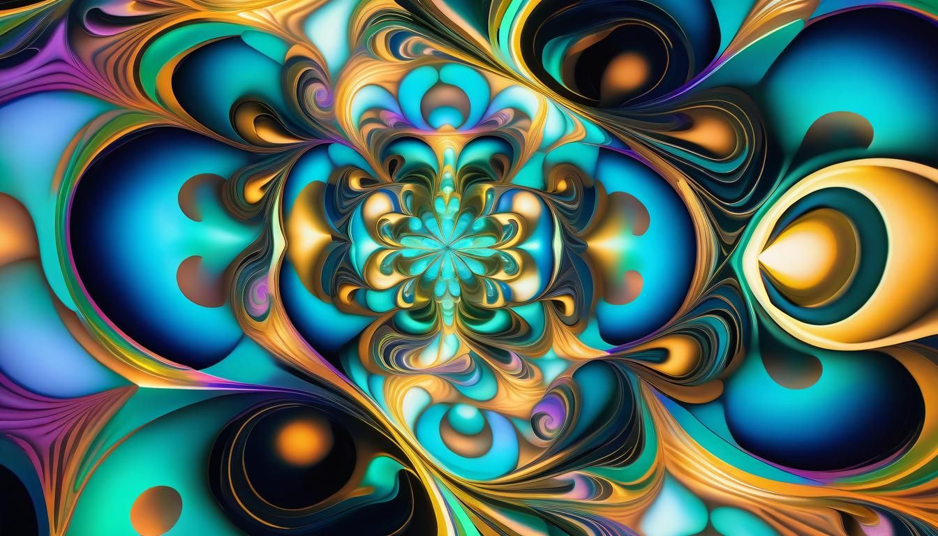 Surreal Fractal Landscape in Escher Style