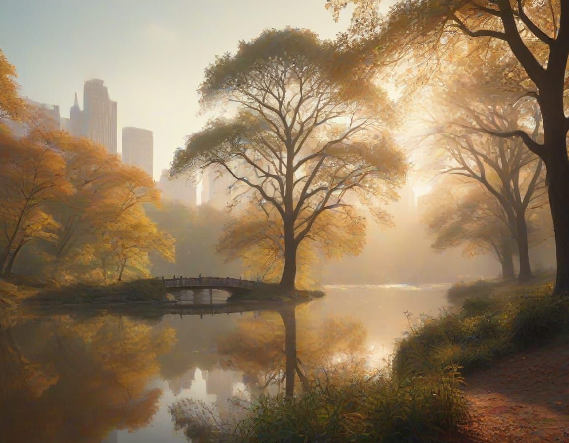 Central Park in Dreamy Impressionist Light