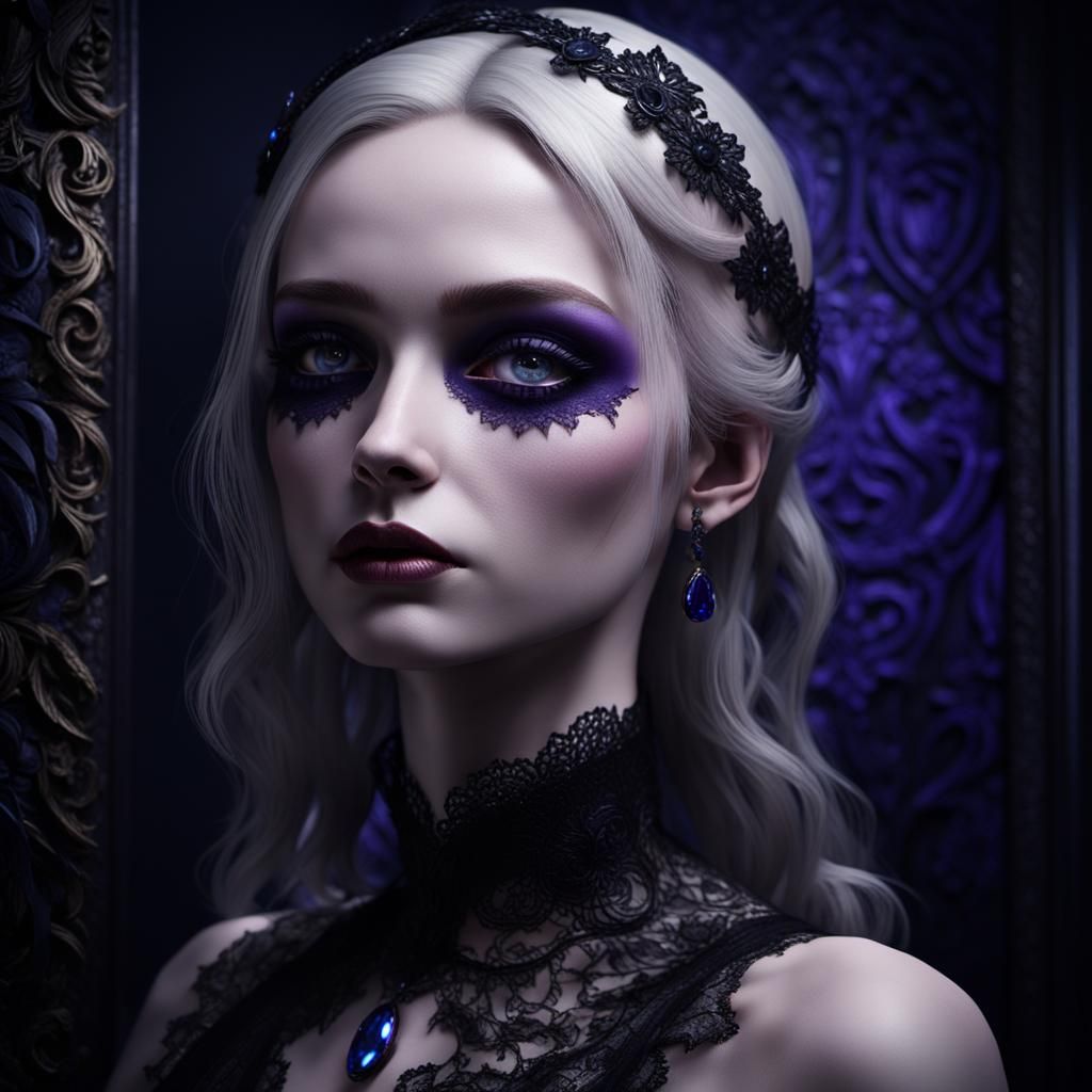Eerie Gothic Beauty Portrait in Artgerm Style