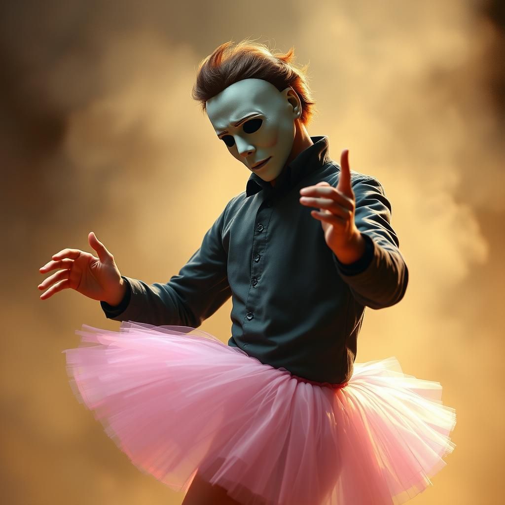 Michael Myers as Ballerina in Ethereal Setting
