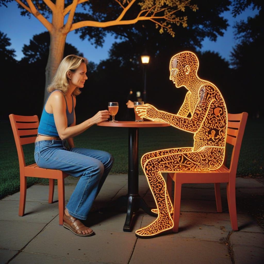 Karen and Boomer's Indian Summer Date, Haring Style