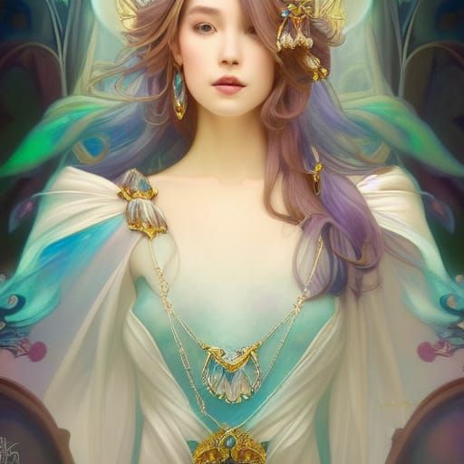 Opal Princess in Art Nouveau Style