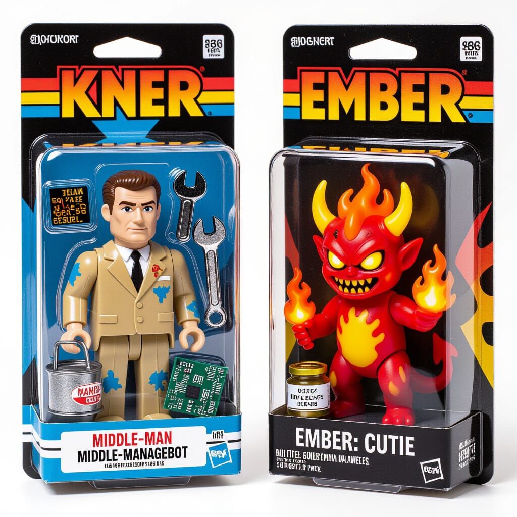Retro Action Figures in 80s Kenner Style Packaging