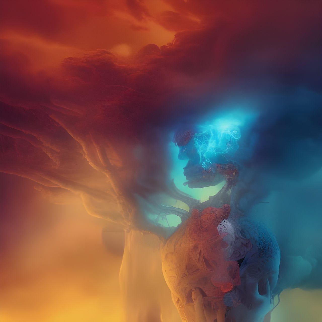 Deconstruction of a Human Brain: Digital Matte Painting