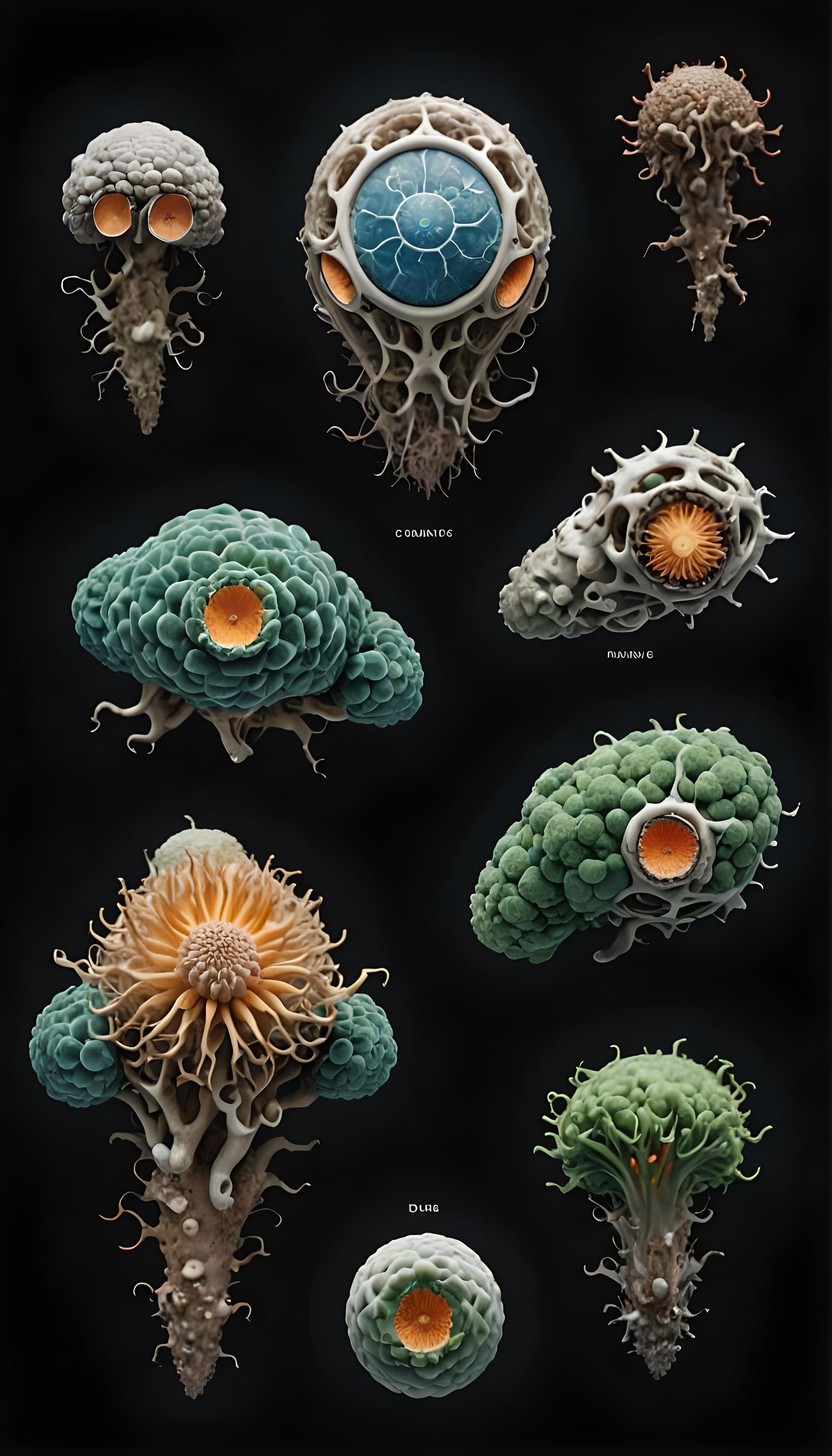 Nine Exobiotic Body Plans Diagram