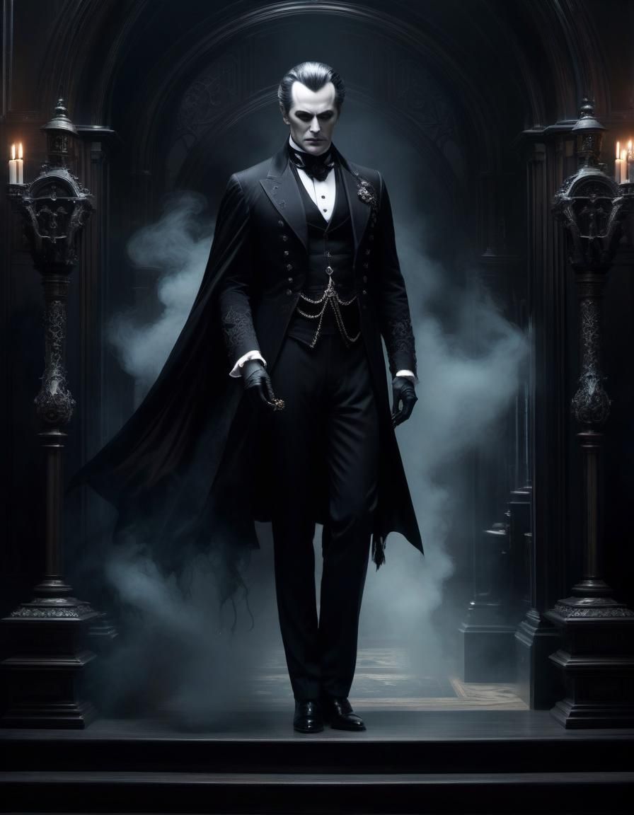 Ethereal Occult Butler in Gothic Victorian Style