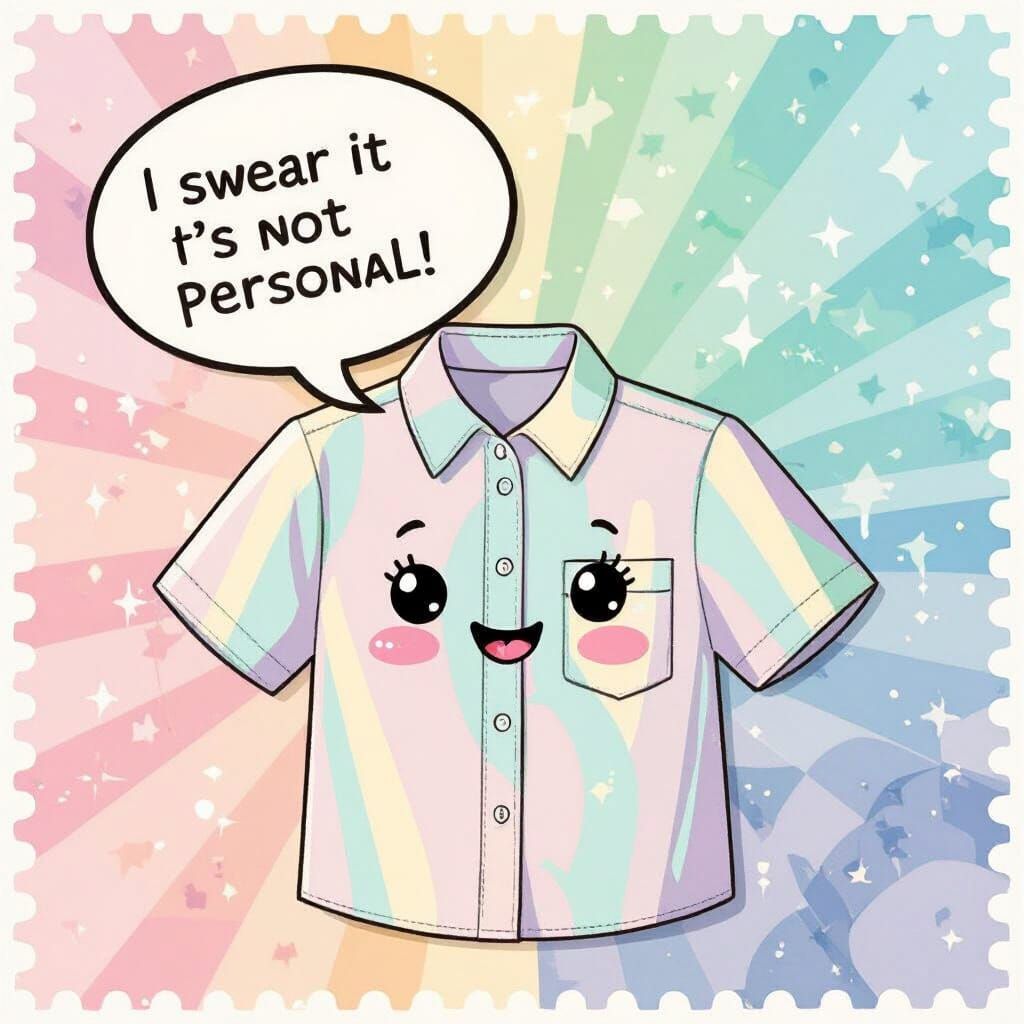 Smiling Shirt in Pastel Cartoon Style