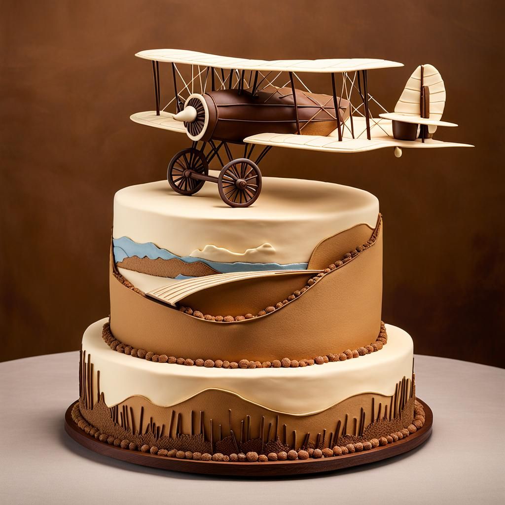 Edible Wright Brothers' First Flight Cake