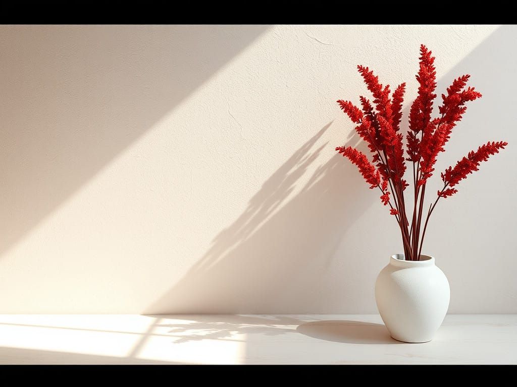 Ethereal Minimalistic Scene in a Vibrant, Burnished Aestheti...