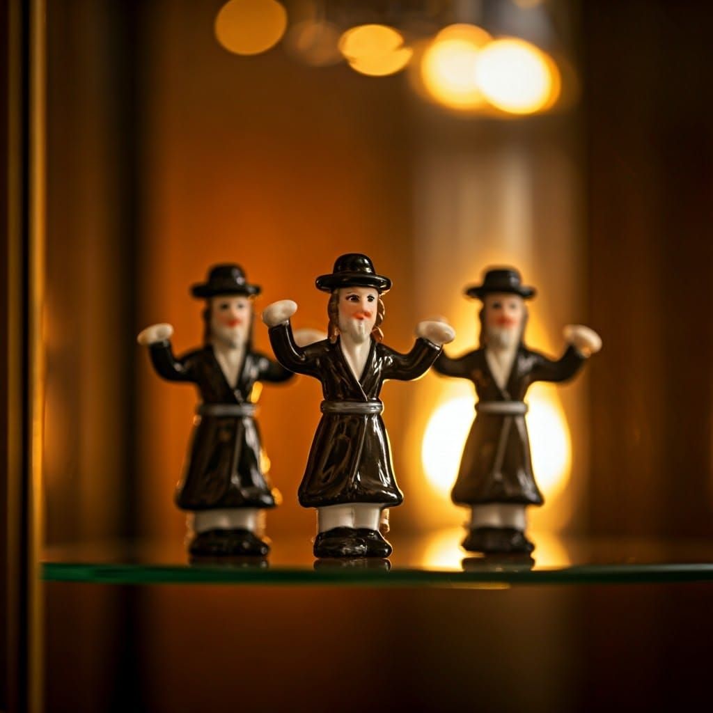 Delicate Glass Figurines in Warm, Golden Light