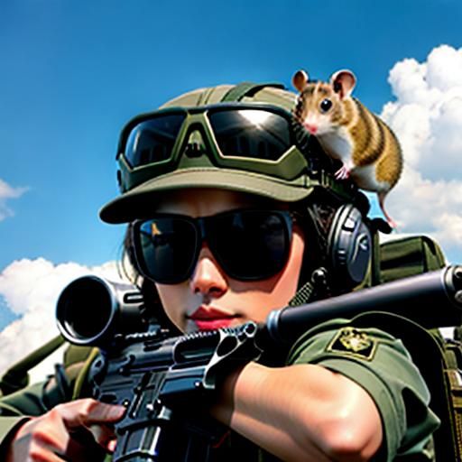 War Hamster in Sunglasses