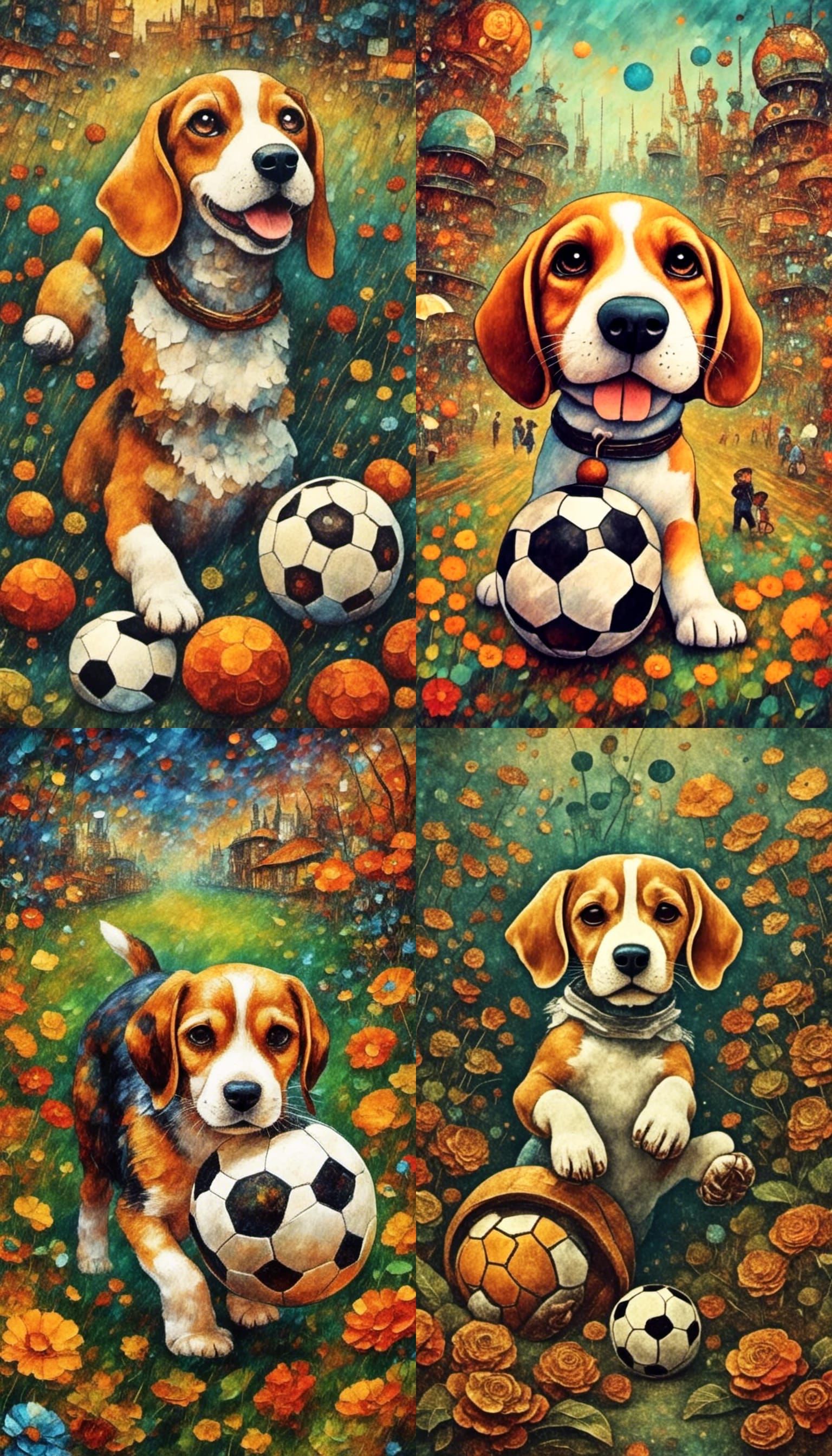 Beagle Pup's Soccer Game: Detailed Storybook Illustration
