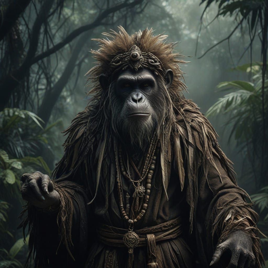 Dark Jungle Shaman Summons Mysterious Energy