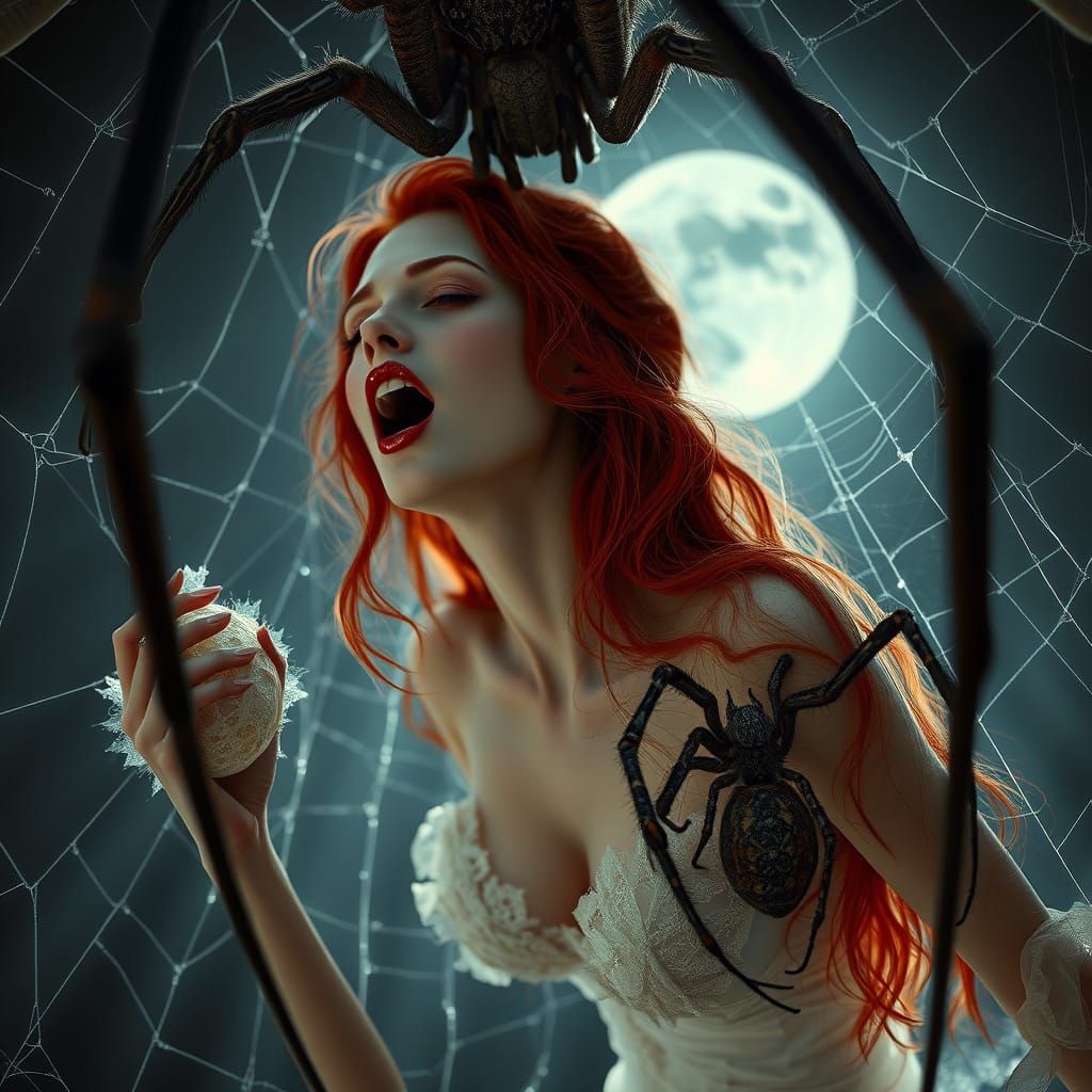 Ethereal Gothic Horror Portrait in Hyperrealistic Detail