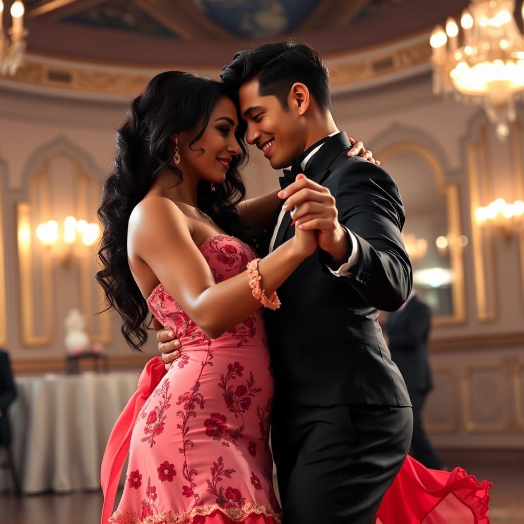 Flamenco Dance: A Loving Couple in Close Embrace