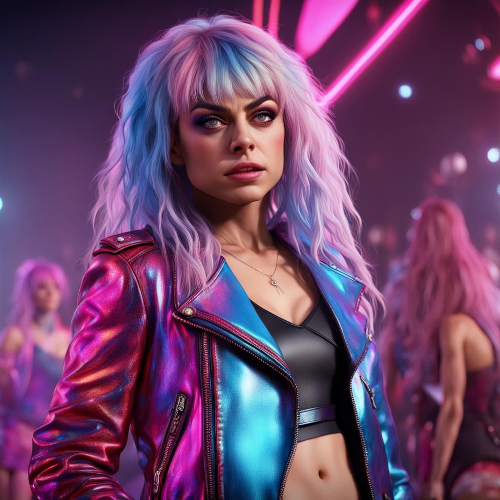 Mila Kunis as Jem: Hyperrealistic Full Body Portrait