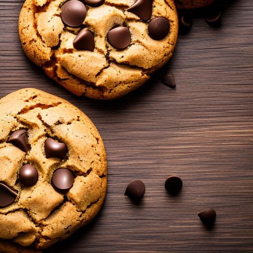 Delicious Chocolate Chip Cookies in Hyperrealism