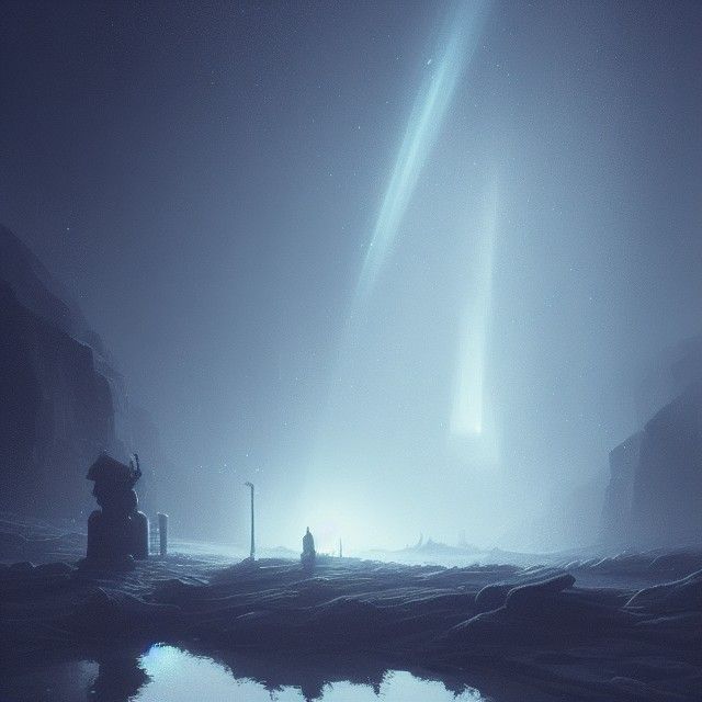 Radiant Light in the Night: Photorealistic Dreamscape