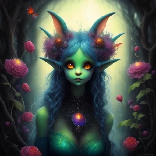 Ethereal Fairy Portrait in Whimsical Fantasy Style