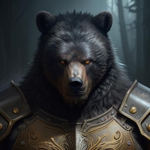 Enraged Bear-Man Charges: Dark Fantasy Concept Art