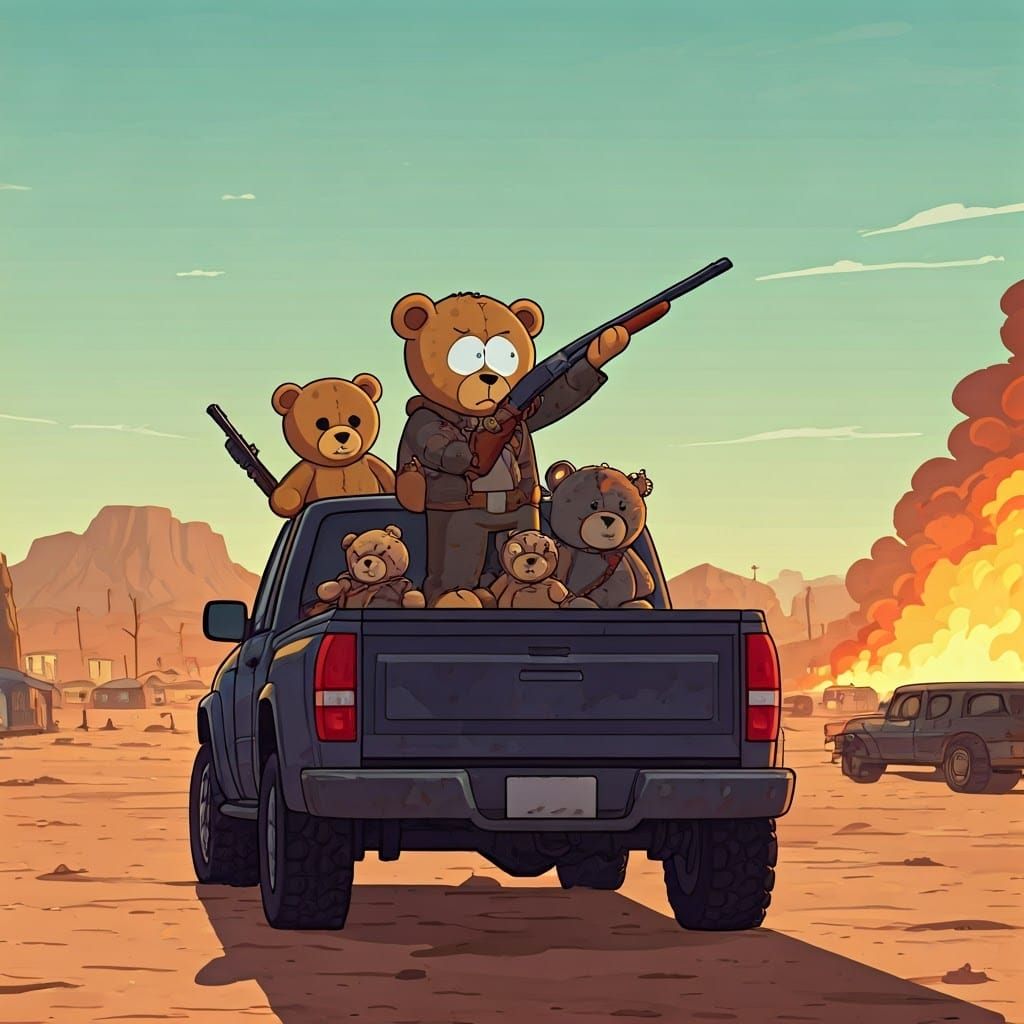 Post-Apocalyptic Teddy Bears in South Park Animation