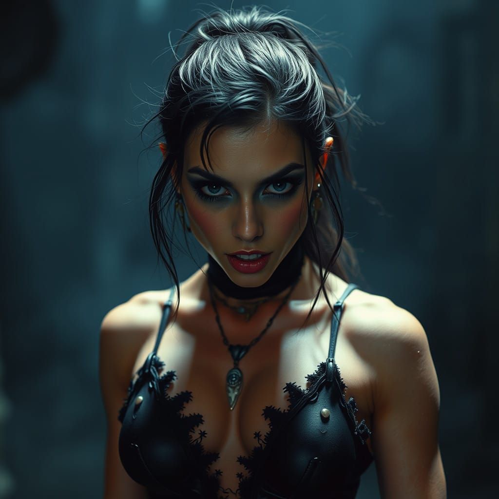 Seductive Vampire Goddess, Dark Rocker Chic