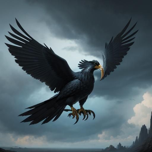 Majestic Thunderbeak: Fantasy Concept Art in 8K