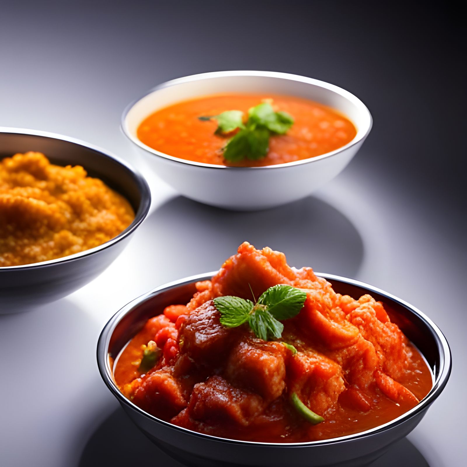 Hyperrealistic Indian Food Splash Art