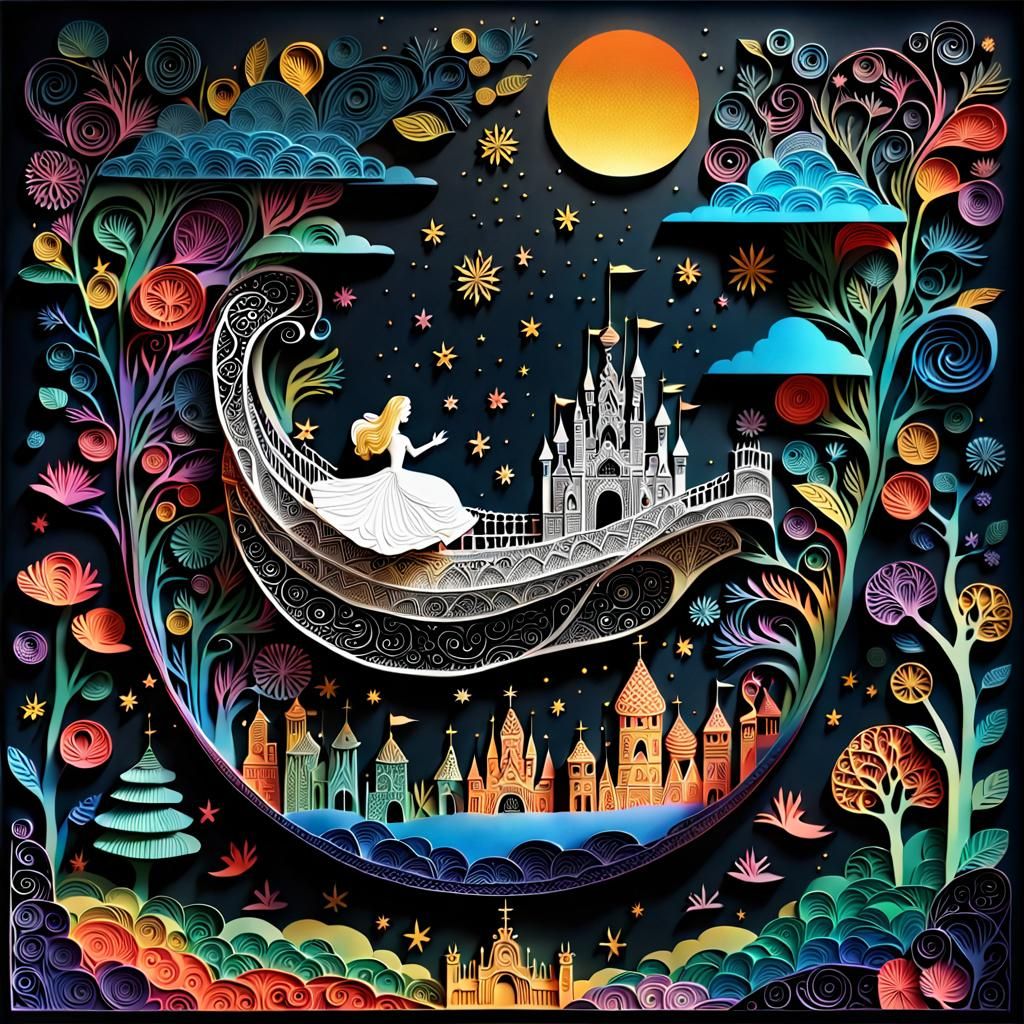 Princess and the Pea: Folk Art Paper Cutting